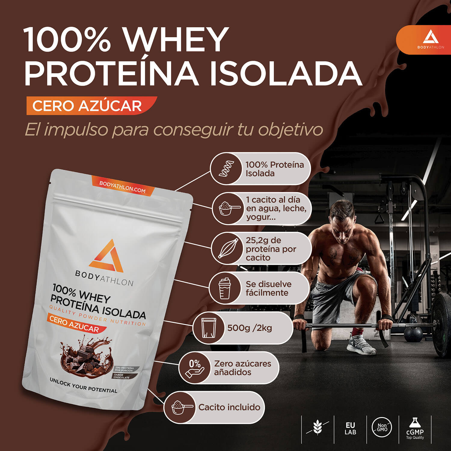 proteina isolada chocolate bodyathlon