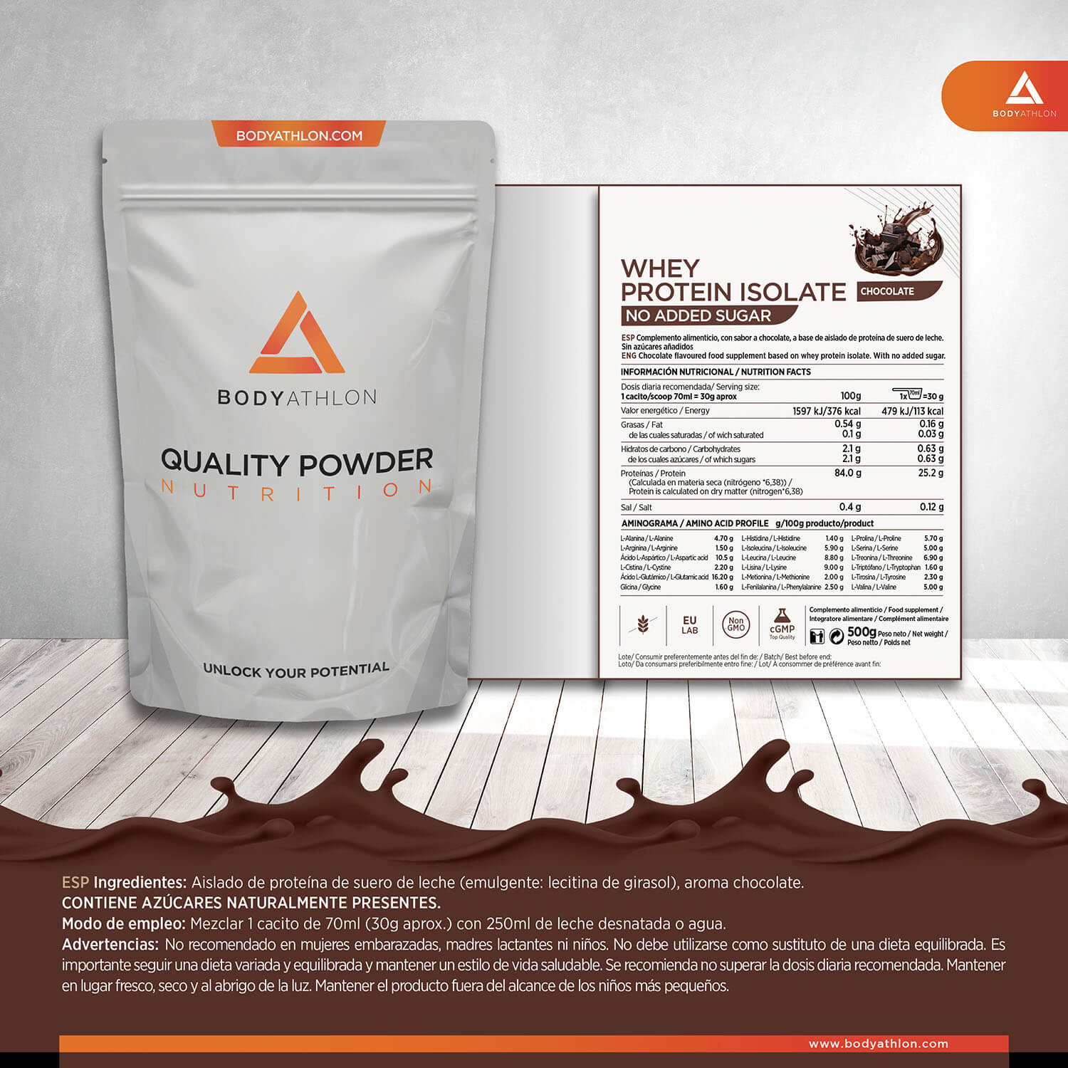 proteina isolada chocolate bodyathlon